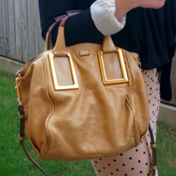 Authentic Chloe Ethel leather satchel in a beautiful butterscotch color. - Picture 12 of 12